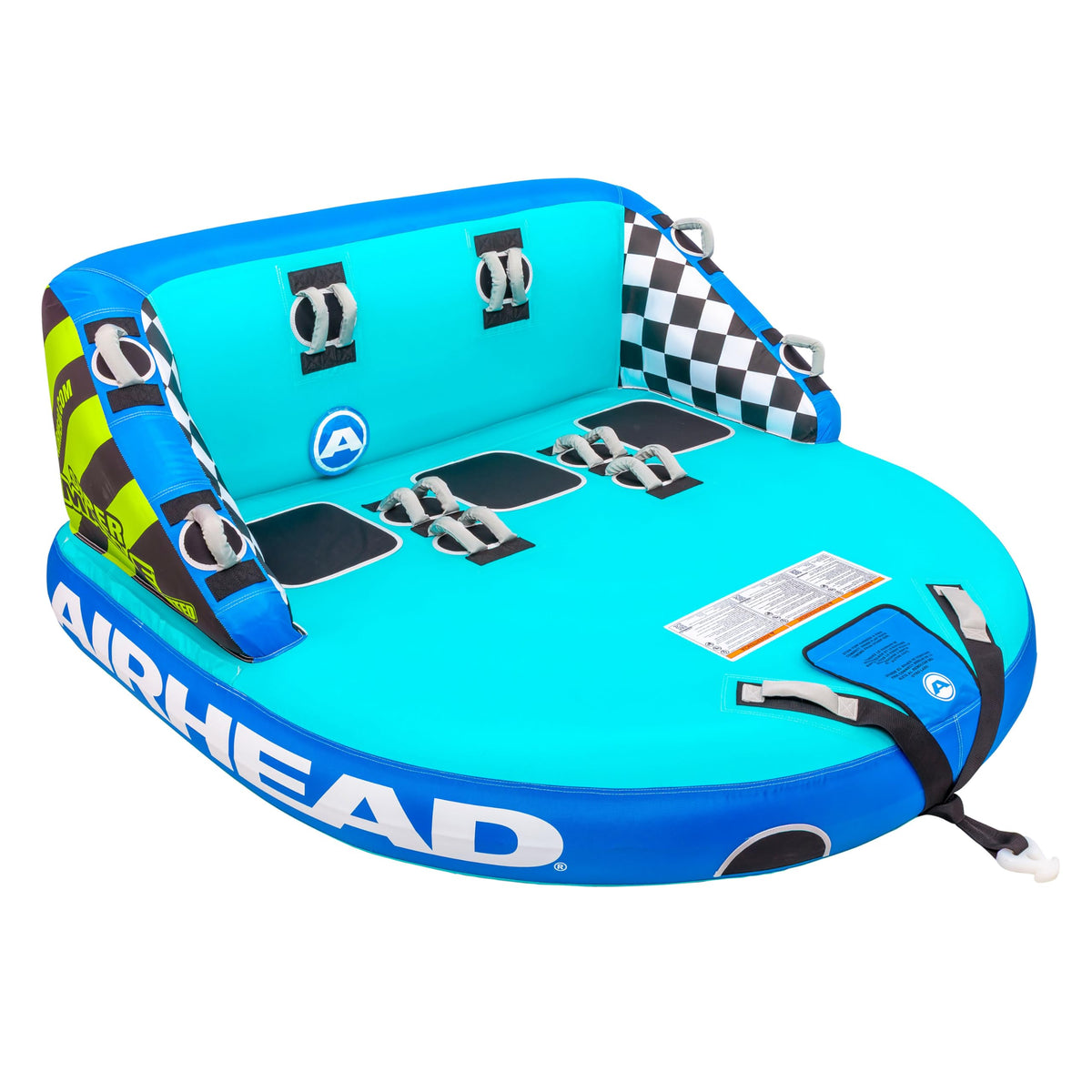 1 to 4 Person Inflatable Towable Tube for Boating