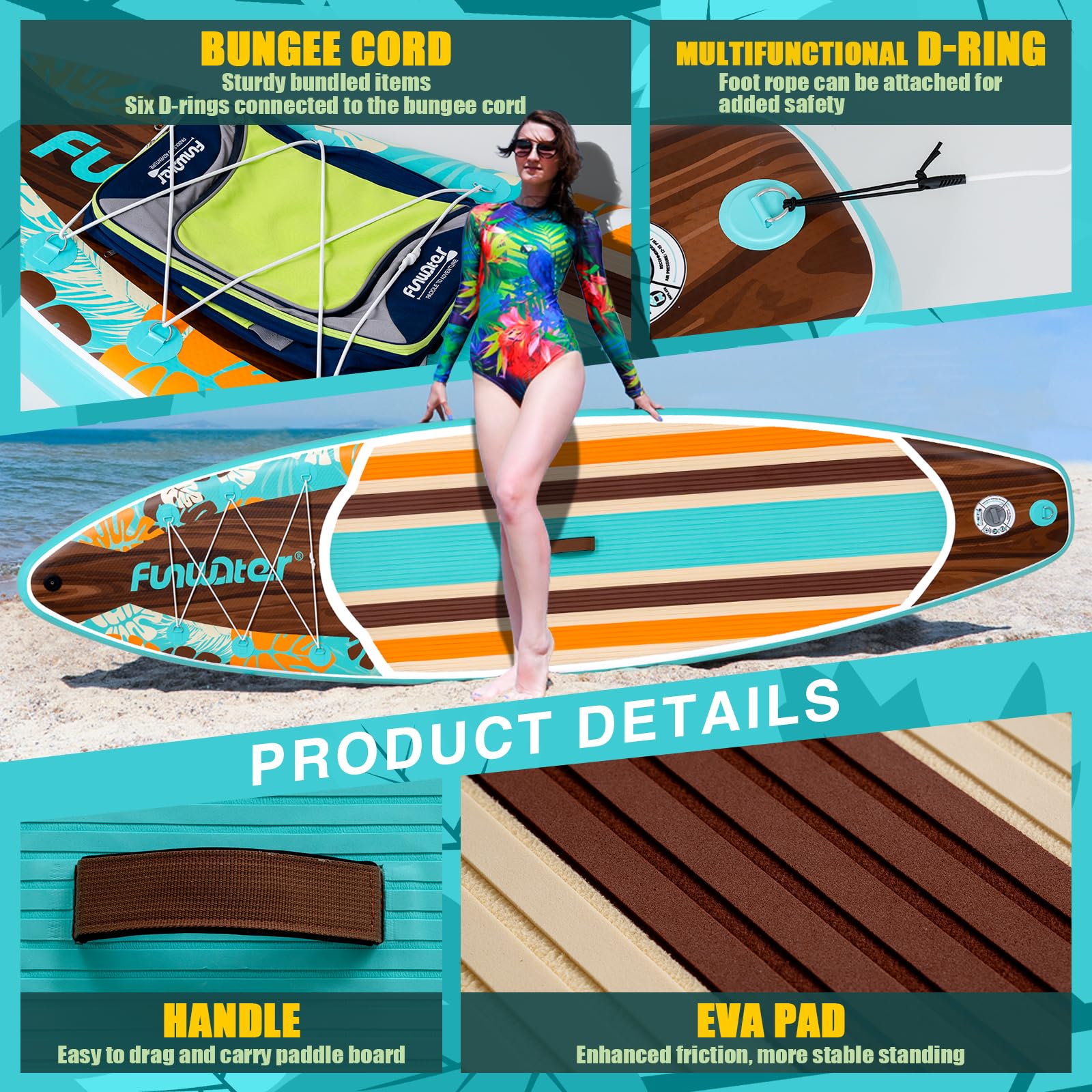 Inflatable Stand Up Paddle Board with Beginner SUP Accessories