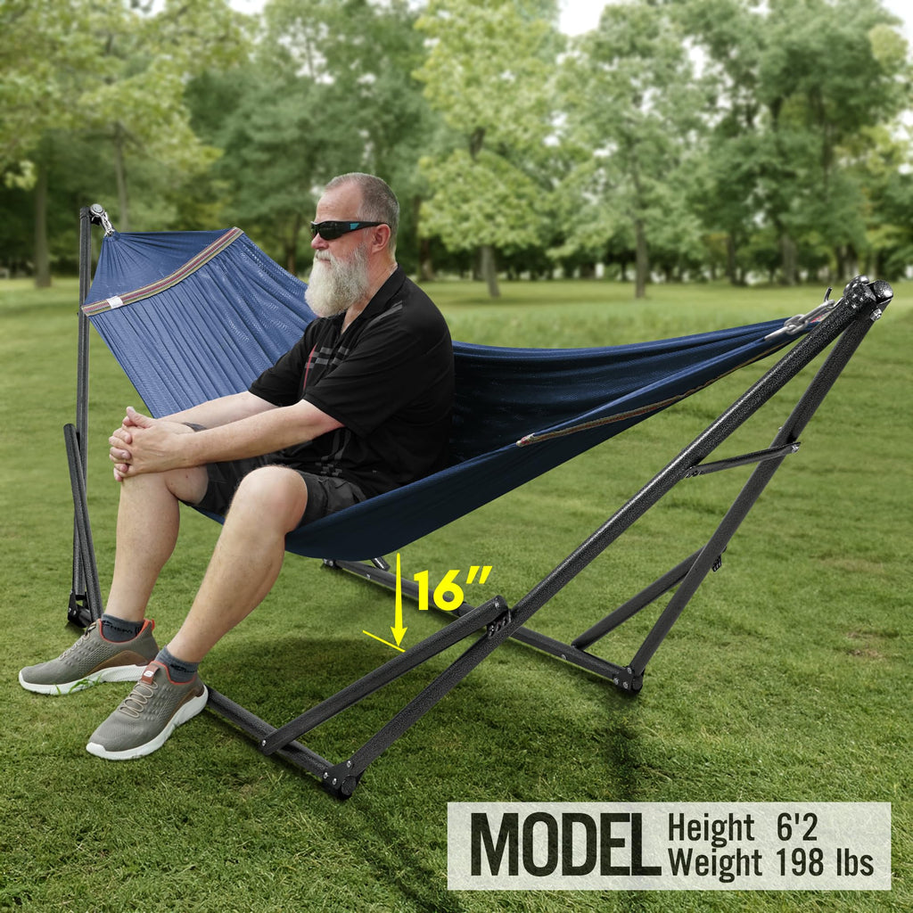 Portable Outdoor Hammock with Stand for Relaxing