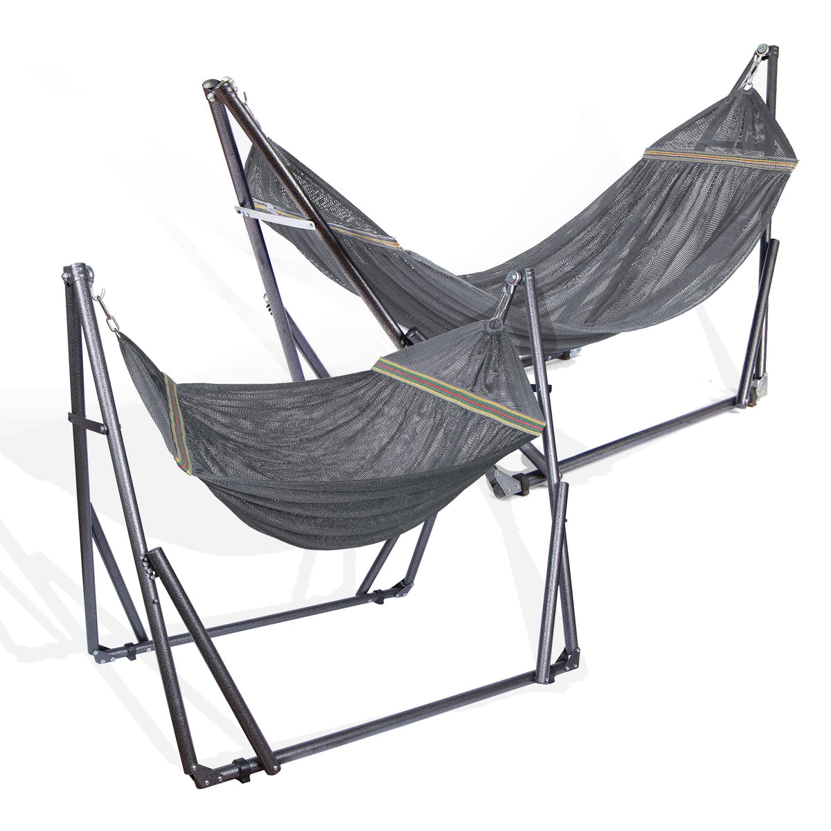Portable Folding Hammock with Adjustable Steel Stand and Carry Case