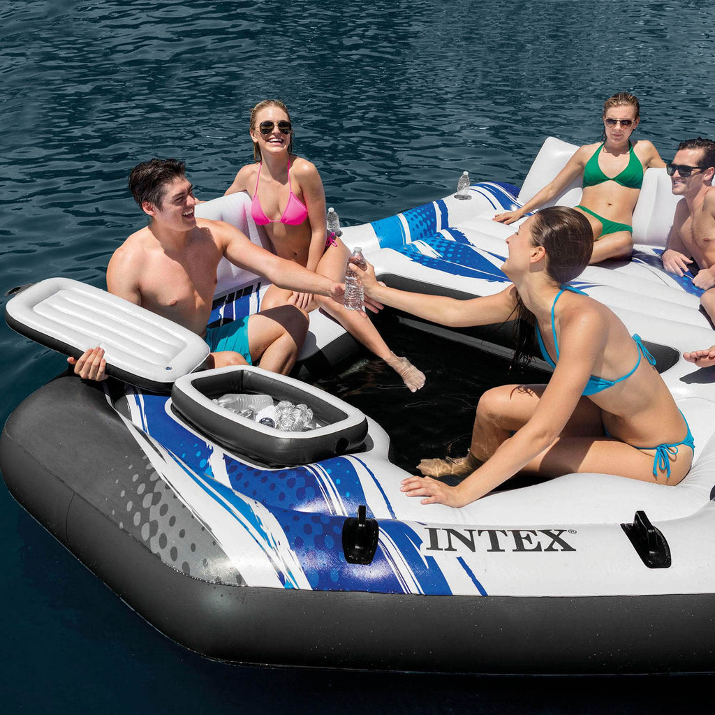 5 Person Inflatable Floating Pool Island Raft for Adults