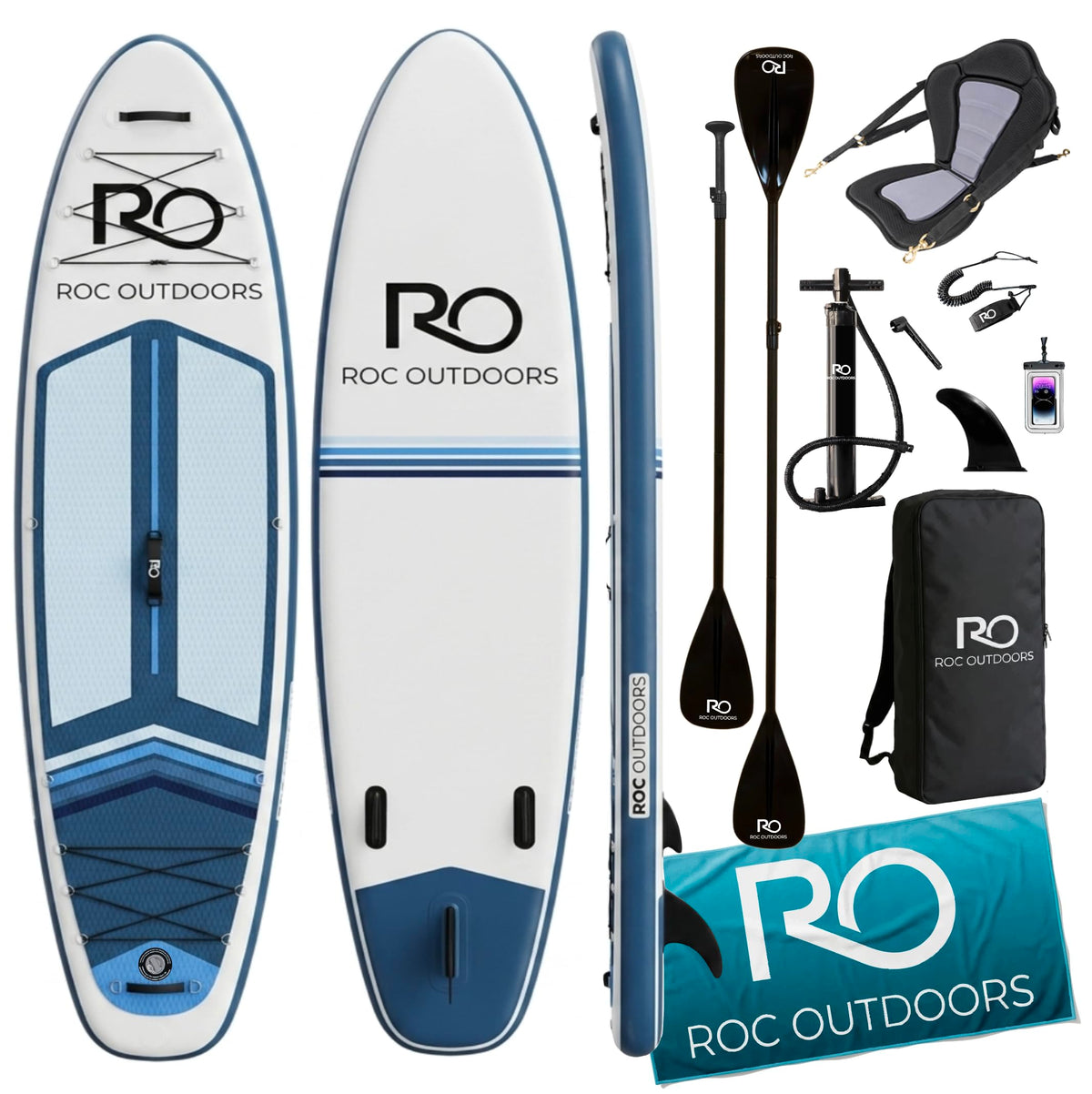 Wide Stable Inflatable Stand Up Paddle Board with Accessories