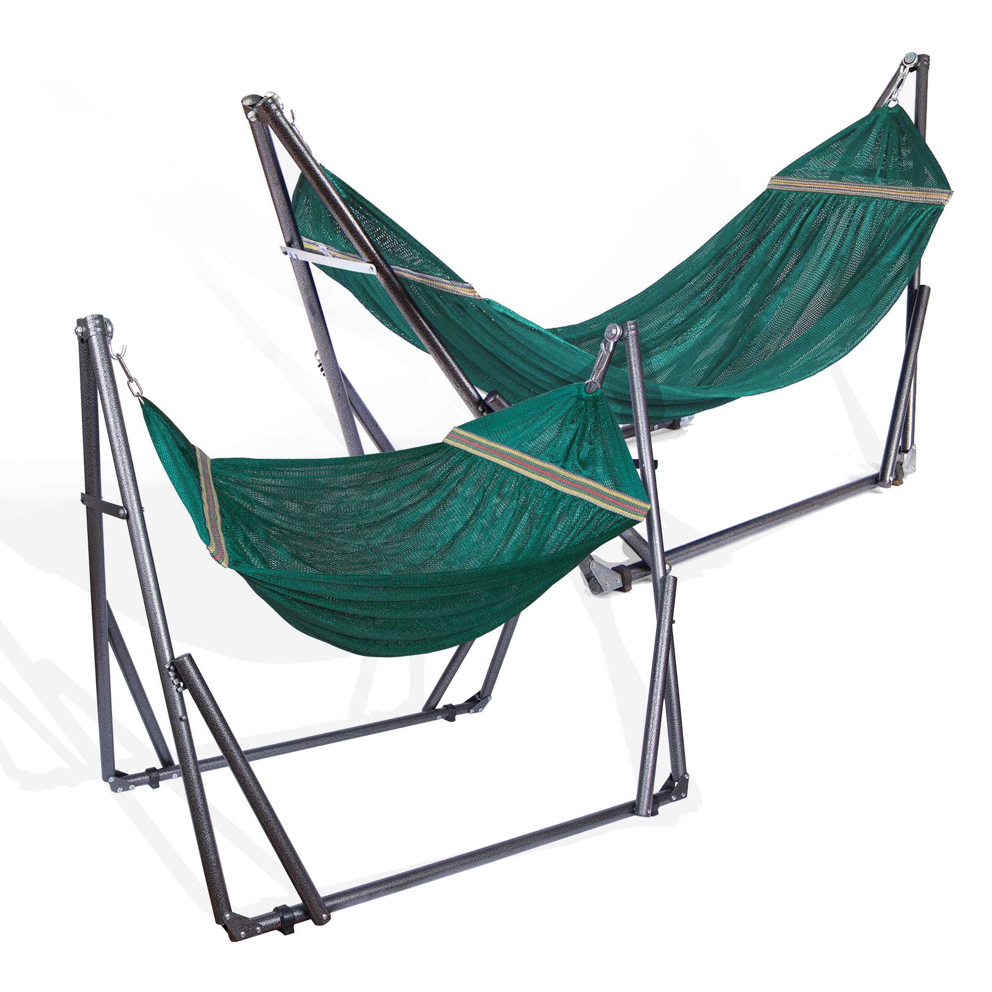 Portable Folding Hammock with Adjustable Steel Stand and Carry Case