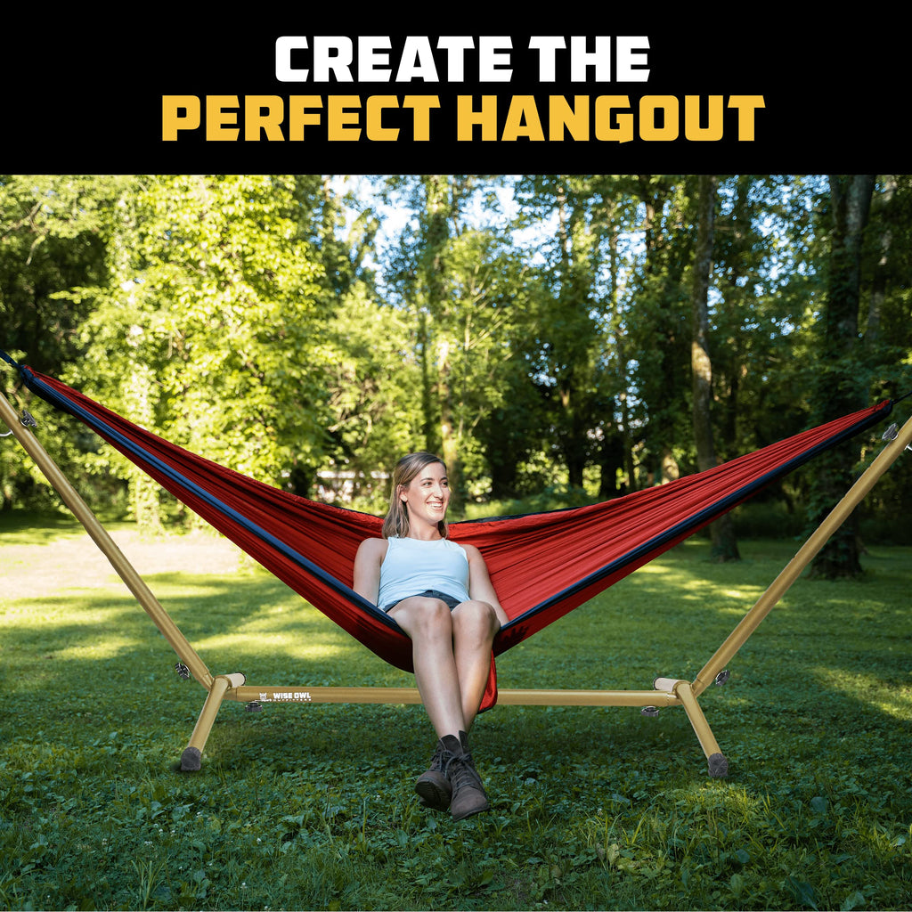 Adjustable Portable Hammock Stand with 440 lb Capacity