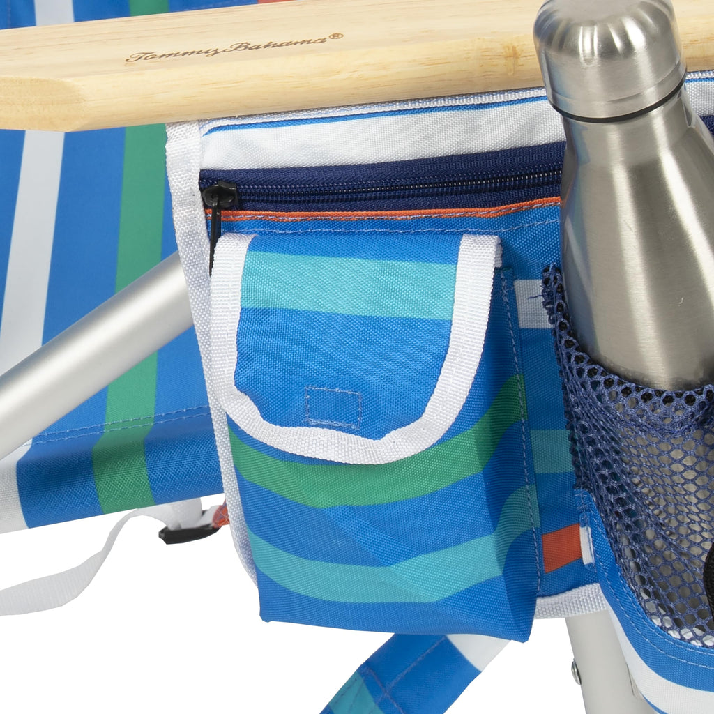 Extended Height Folding Backpack Beach Chair with 4 Positions