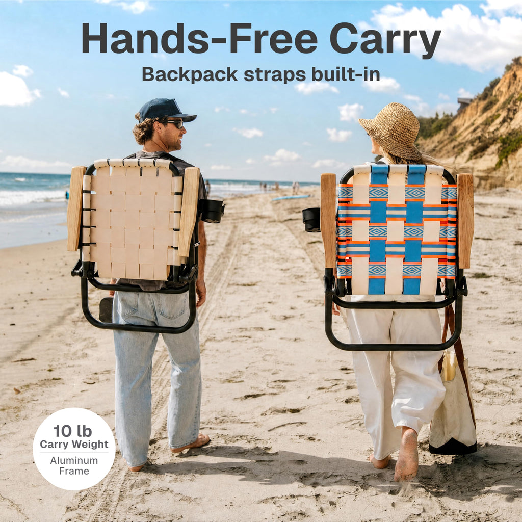 Folding Beach Backpack Chair for Camping and Outdoor Use