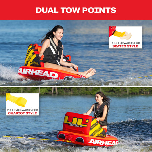 1 to 4 Person Inflatable Towable Tube for Boating