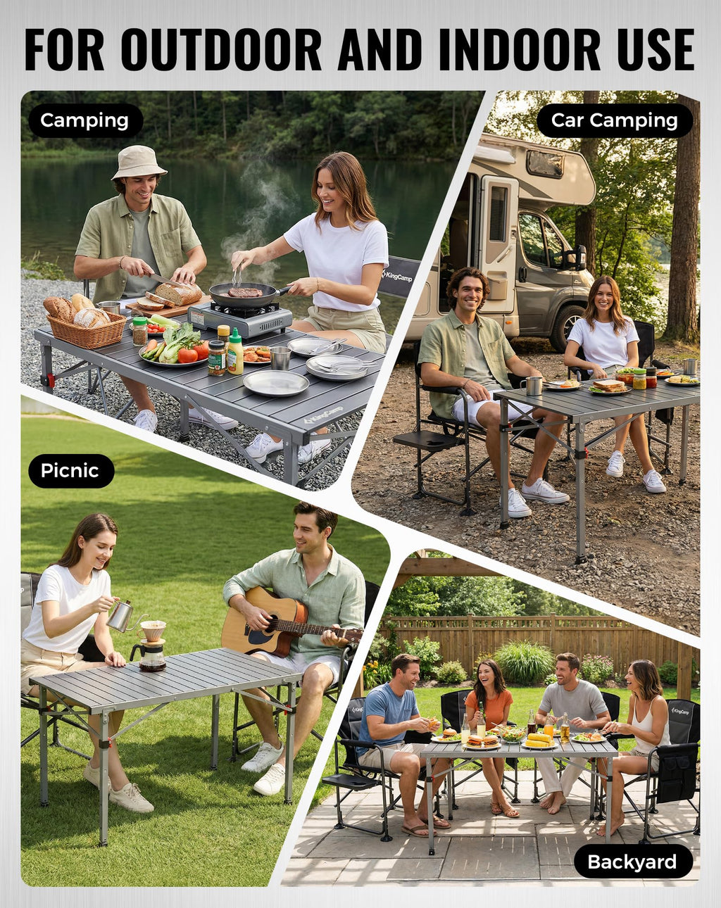 Lightweight Aluminum Folding Camping Table for Outdoor Use